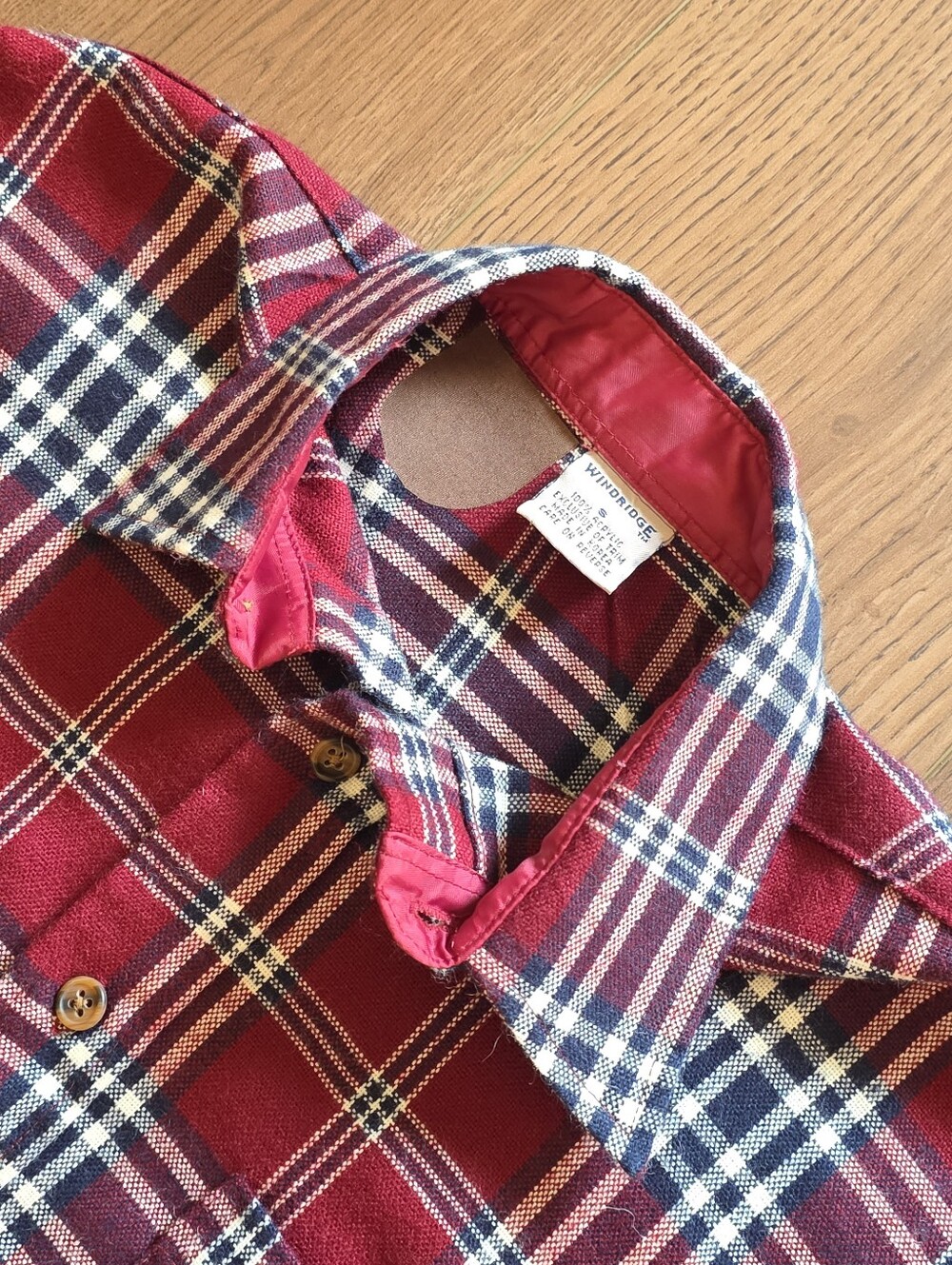 Windridge - Vintage Plaid Board Shirt - Size S - Red & Navy Tartan Plaid